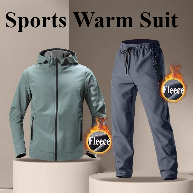 Running Gear Outfit - طقم ملابس رياضية دافئة للرجال مع