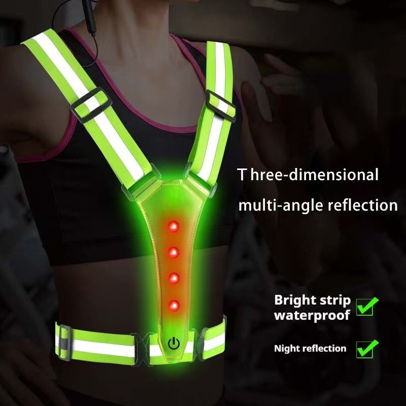 LED تشغيل سترة عاكسة متوهجة عا - مراجعة Reflective Running Jacket وسعره