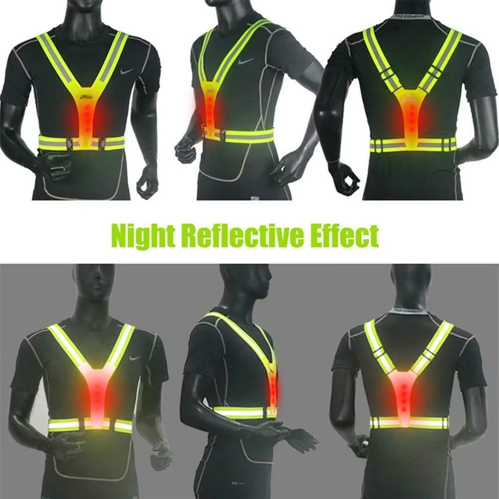 LED تشغيل سترة عاكسة متوهجة عا - مراجعة Reflective Running Jacket وسعره